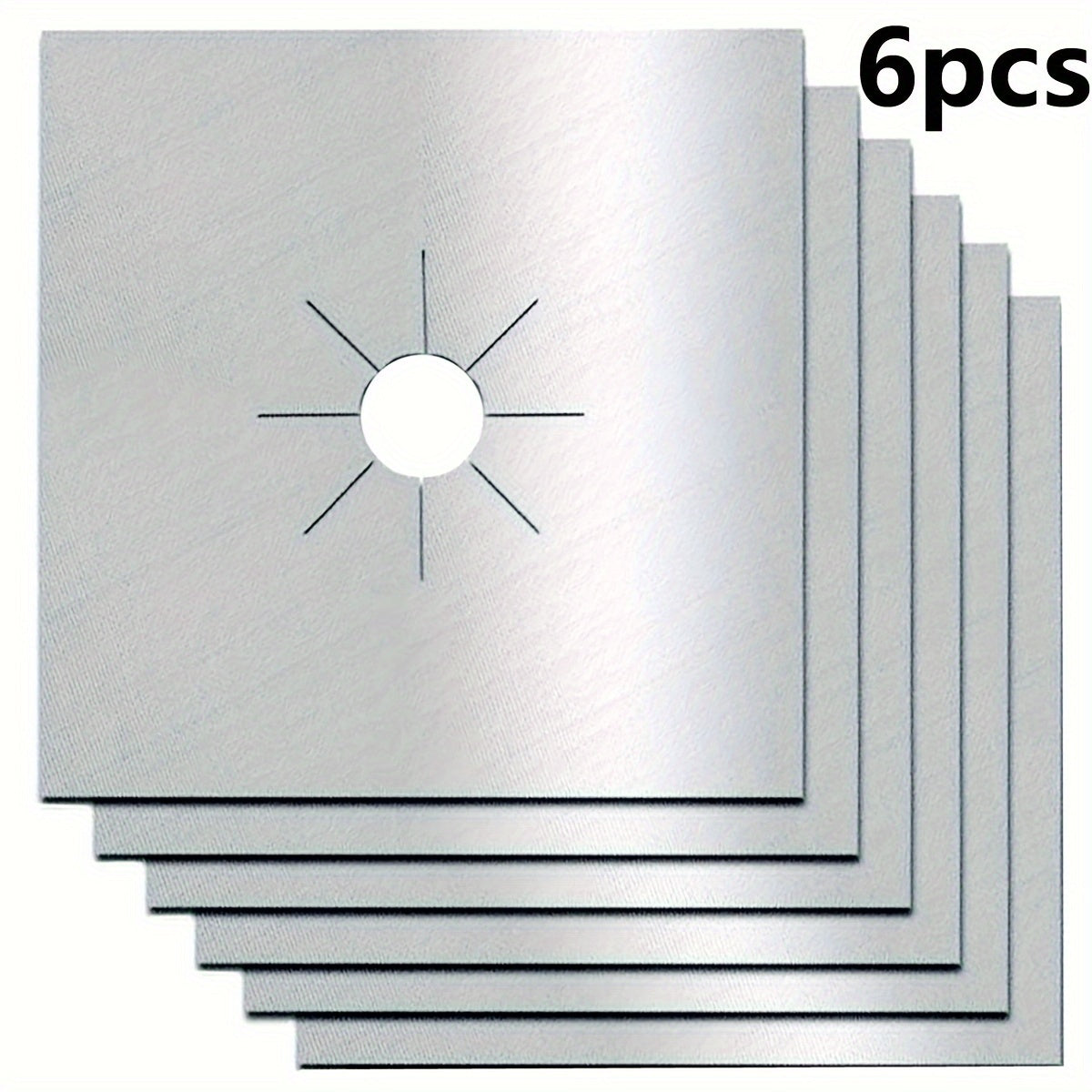 Set of 6 Gas Stove Protection Mats Heat Resistant Oil Stain Resistant Non-Stick Easy to Clean
