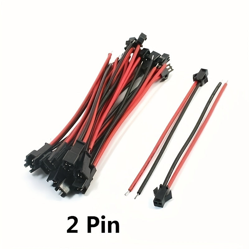 5 Sets of 15cm JST SM Male to Female LED Strip Light Connectors 2P 3P 4P 5P 6P