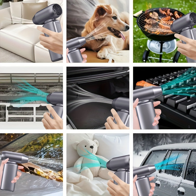 Portable Turbofan Fan with USB-C Rechargeable Lithium Battery for Personal Cooling in Home Car Office