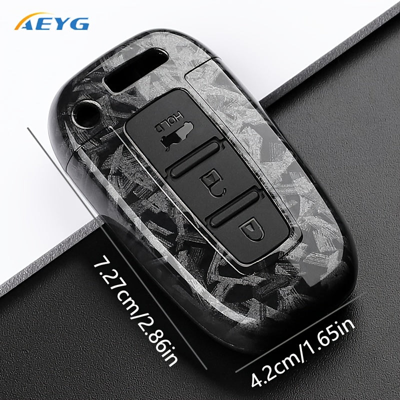Car Key Cover Carbon Fiber Style ABS Remote Fob for SUV Sedan