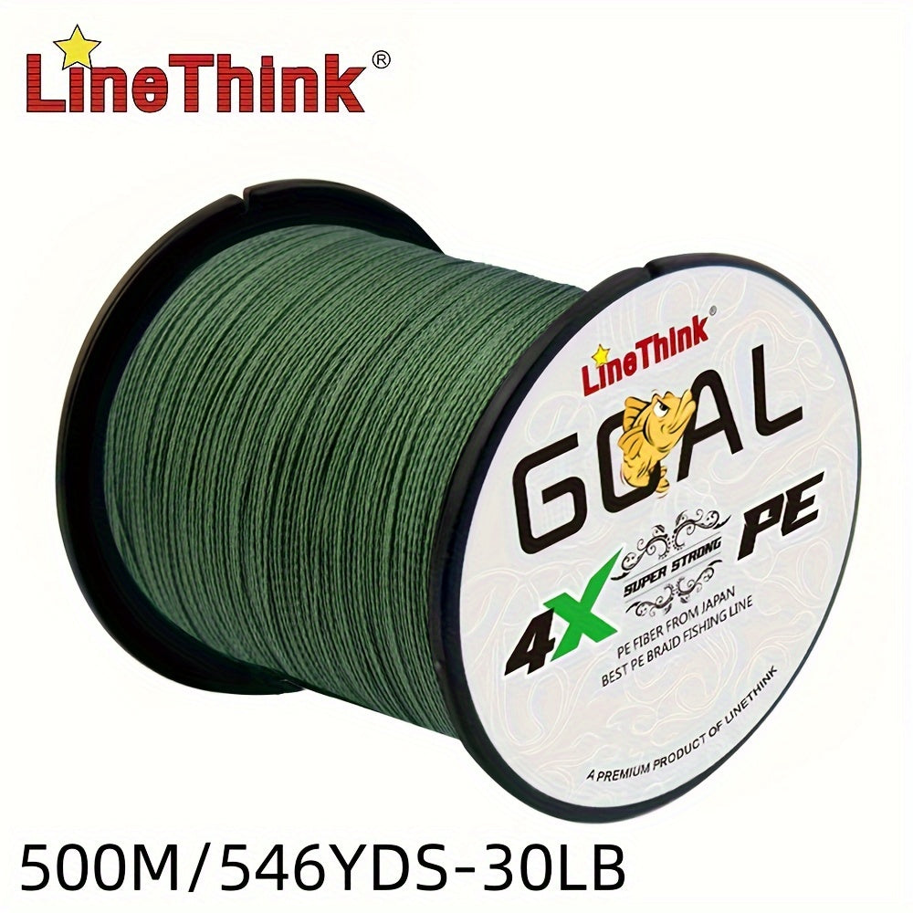 Durable 4-Strand Braided PE Fishing Line 500m Sea Fishing Green