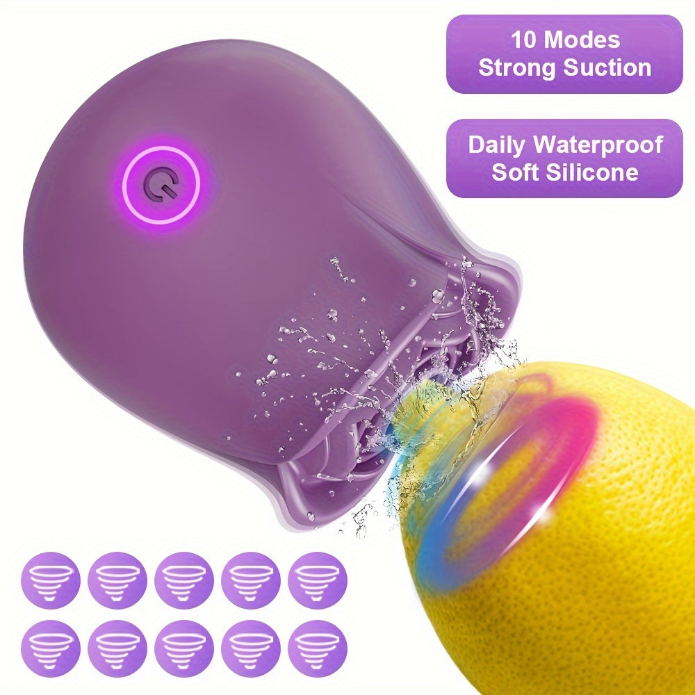 Ayollar uchun vibratsiyali guli shaklidagi o'yinchoq, suyuqlik bilan stimulyatsiya qiluvchi, qayta zaryadlanadigan batareyali