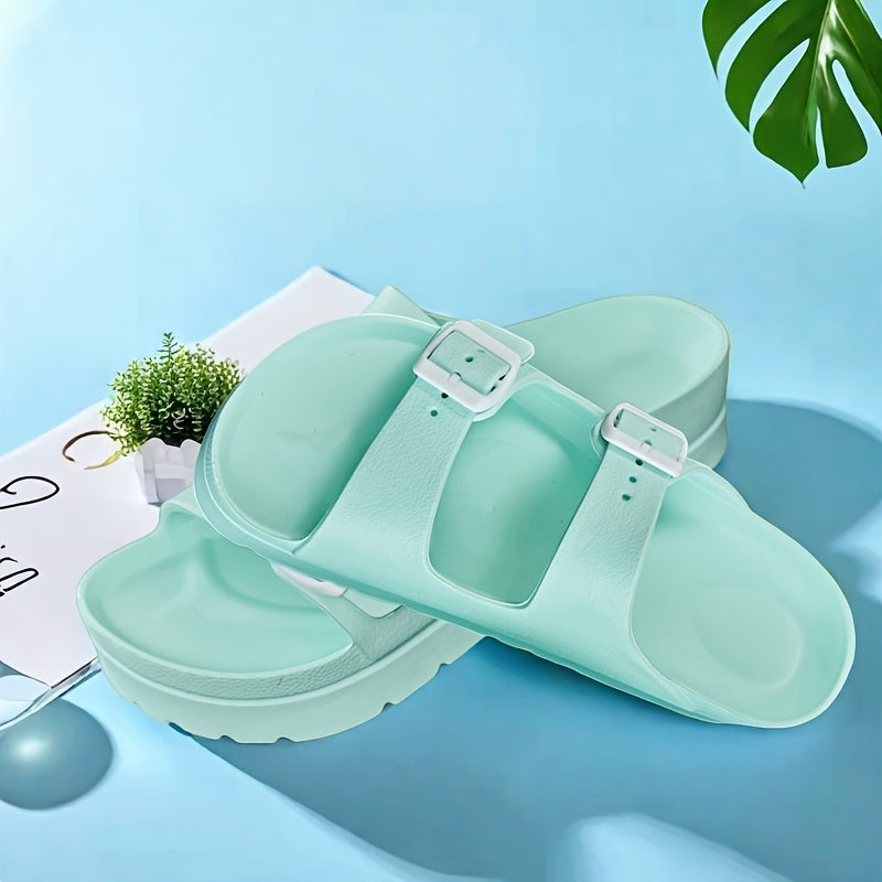 Женские нескользящие с открытым носком EVA сандалии для прогулок легкие повседневные туфли