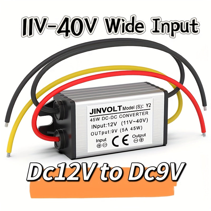 12V to 9V DC-DC Buck Converter 1A-5A Wide Input Industrial Outdoor Power Supply