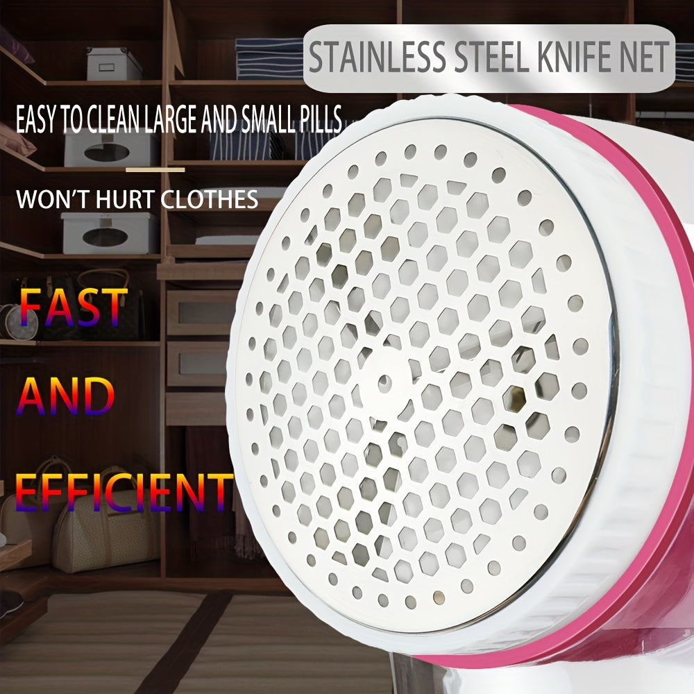 USB Powered Fabric Shaver Automatic Lint Remover for Clothes Sofa and Hats with Metal Handle