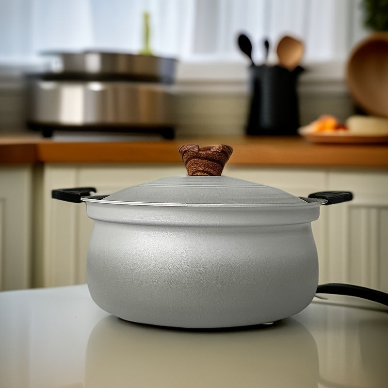 22cm Double Ear Soup Pot Non-Stick Japanese Style Kitchen Cooking Tool Grey