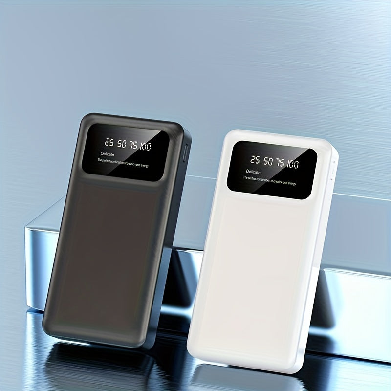 10000/20000 mAh yuqori quvvatli portativ zaryadlovchi, 5V2.1A chiqish bilan, Android/iPhone qurilmalari bilan mos keladi, LED va raqamli ko'rsatkichga ega, xavfsizlik uchun polimer litiy batareyasi bilan.