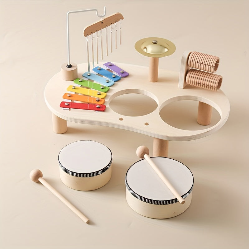 Juguete de educación musical infantil para invierno, portátil, multifuncional, mesa de percusión para el aprendizaje temprano