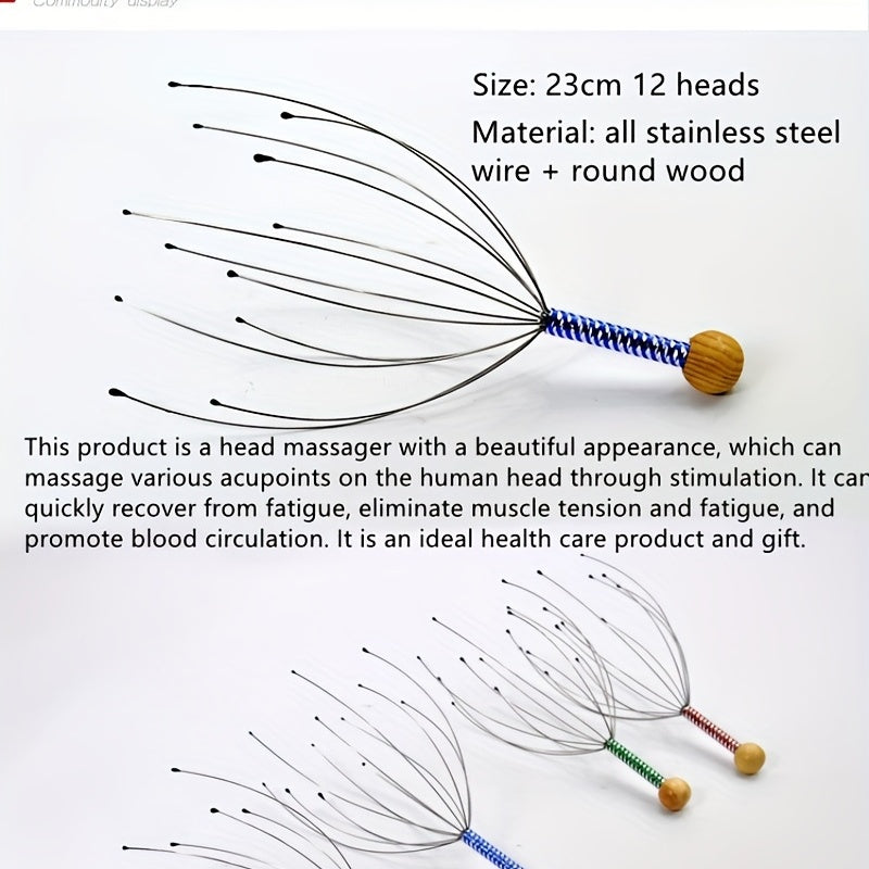 Unisex Head Massager Claw Scalp Scratcher Small Finger Massage Tool