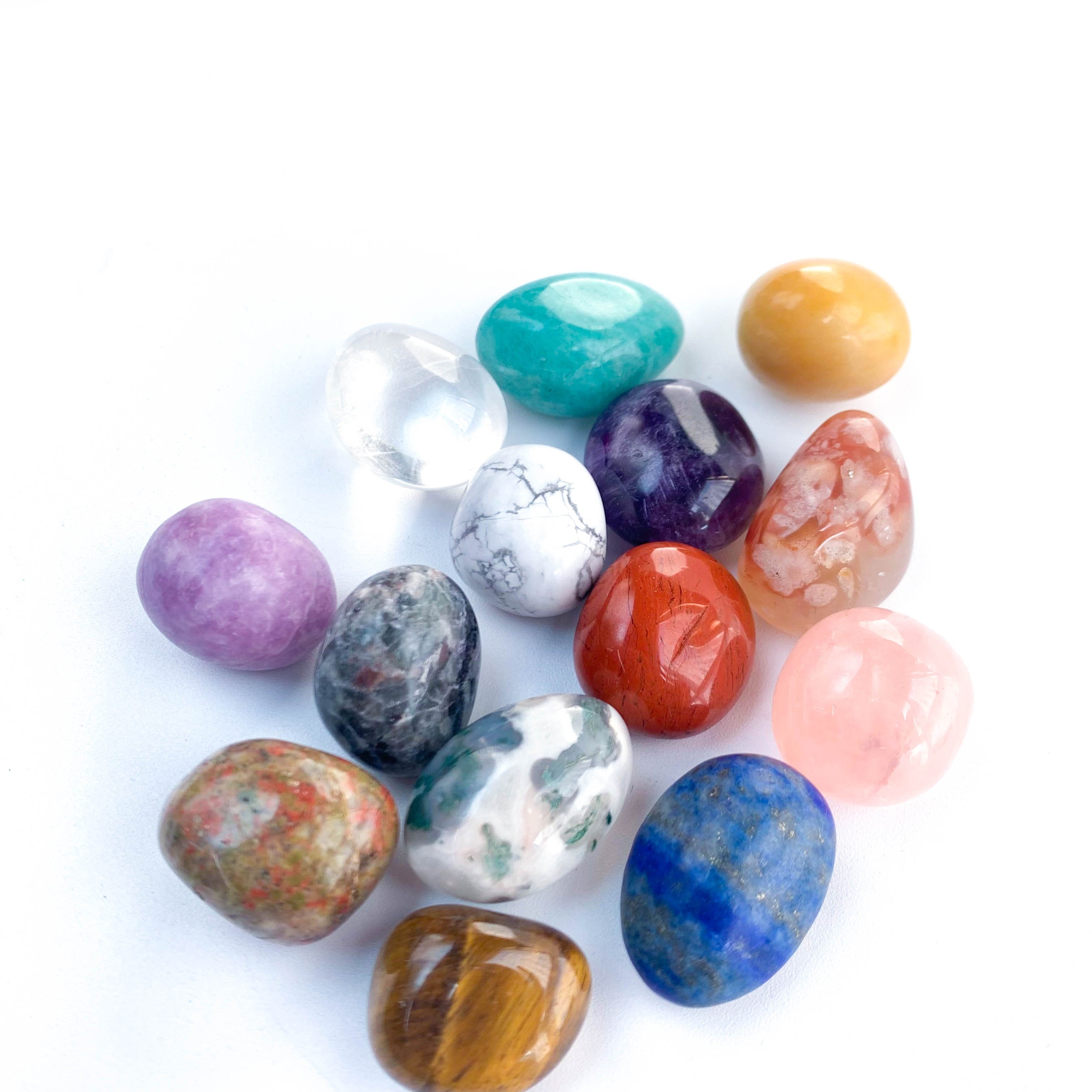 Handmade Stone Jewelry Boxes with Natural Stones and Accessories for DIY Projects or Gifts