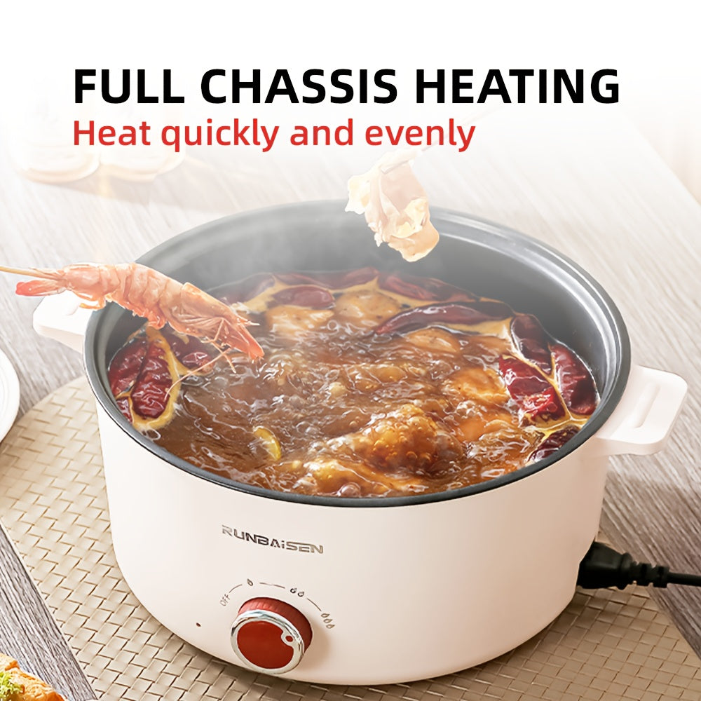 Fundisen Ko'p Funktsiyali Elektrik Qaynatgich, Shisha Qopqoq bilan, Sozlanadigan 3-Tezlikli Datchik Boshqaruvi, Non-Stick Qoplama, Oson Tozalash, Uyda Sog‘lom Pishirish uchun Mukammal, Ko‘p Maqsadli Oshxona Qaynatgichi |