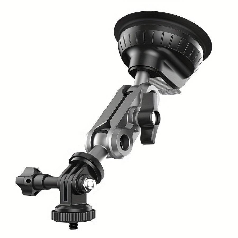 Suction Cup Mount with Dual Ball Head for Action Cameras Car Dashboard Quick-Release