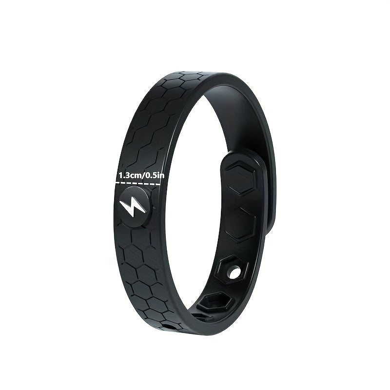 Silicone Wristband Honeycomb Design Electrostatic Radiation Protection Water Resistant Outdoor Sports