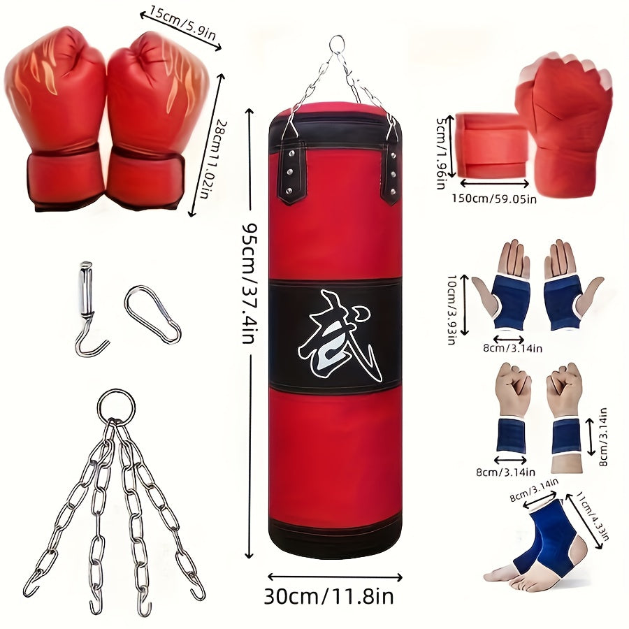 Oxford Cloth Hanging Boxing Sandbag for Taekwondo and Fitness Training Red