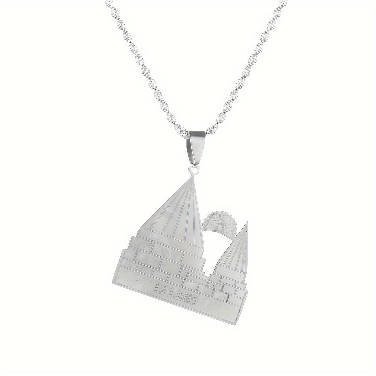 Nayzodli po'lat Yezidi Lalish ma'badiga oid pendant bilaguzuk - Etnik va minimalist uslubda tasodifiy yoki ziyofat kiyimlari uchun mukammal