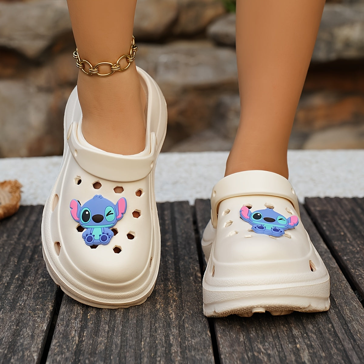 Women's Summer Slip-On Sandals Soft EVA Cartoon Beach Shoes