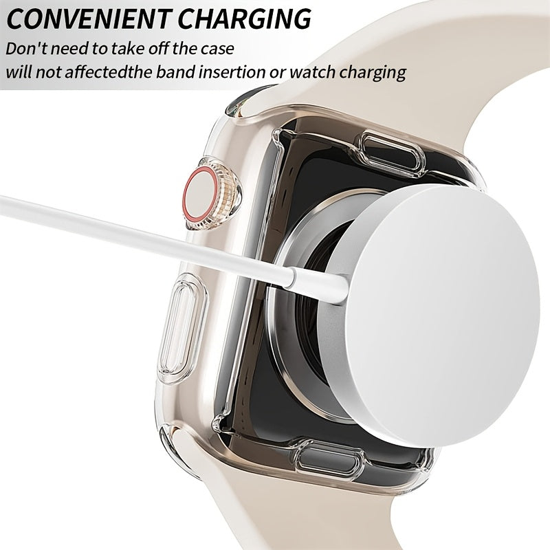 Apple Watch Protective Case Silicone Bumper with Screen Protector for Series 9 8 7 SE 40mm 44mm 45mm 49mm