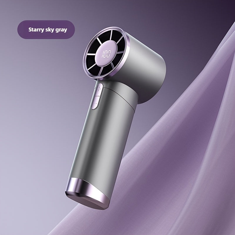 Ручной вентилятор с турбо-режимом на 100 скоростей, перезаряжаемой батареей 3000 мАч, LED-дисплеем