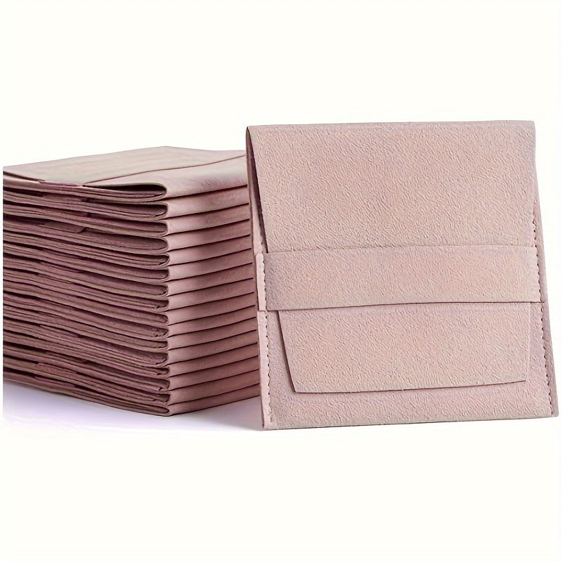 Set de 10 bolsas de almacenamiento para joyas con cierres de botón a presión para anillos, collares y pendientes