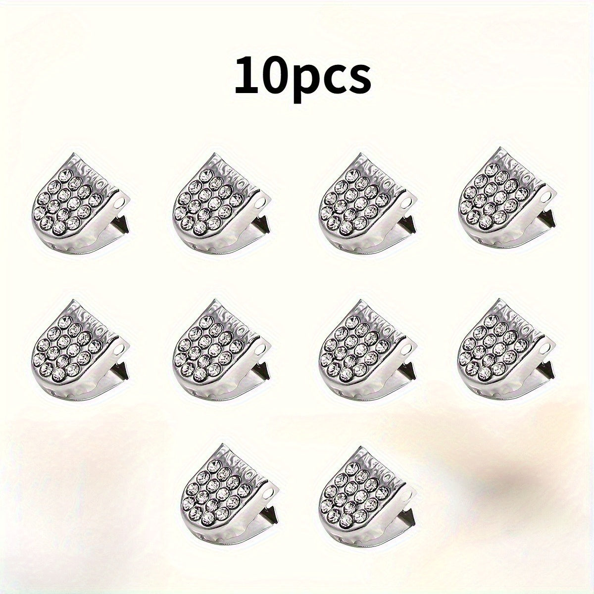 10Pcs Metal No-Tie Shoelace Clips for Lazy Sports Shoes Easy One-Click Fastening
