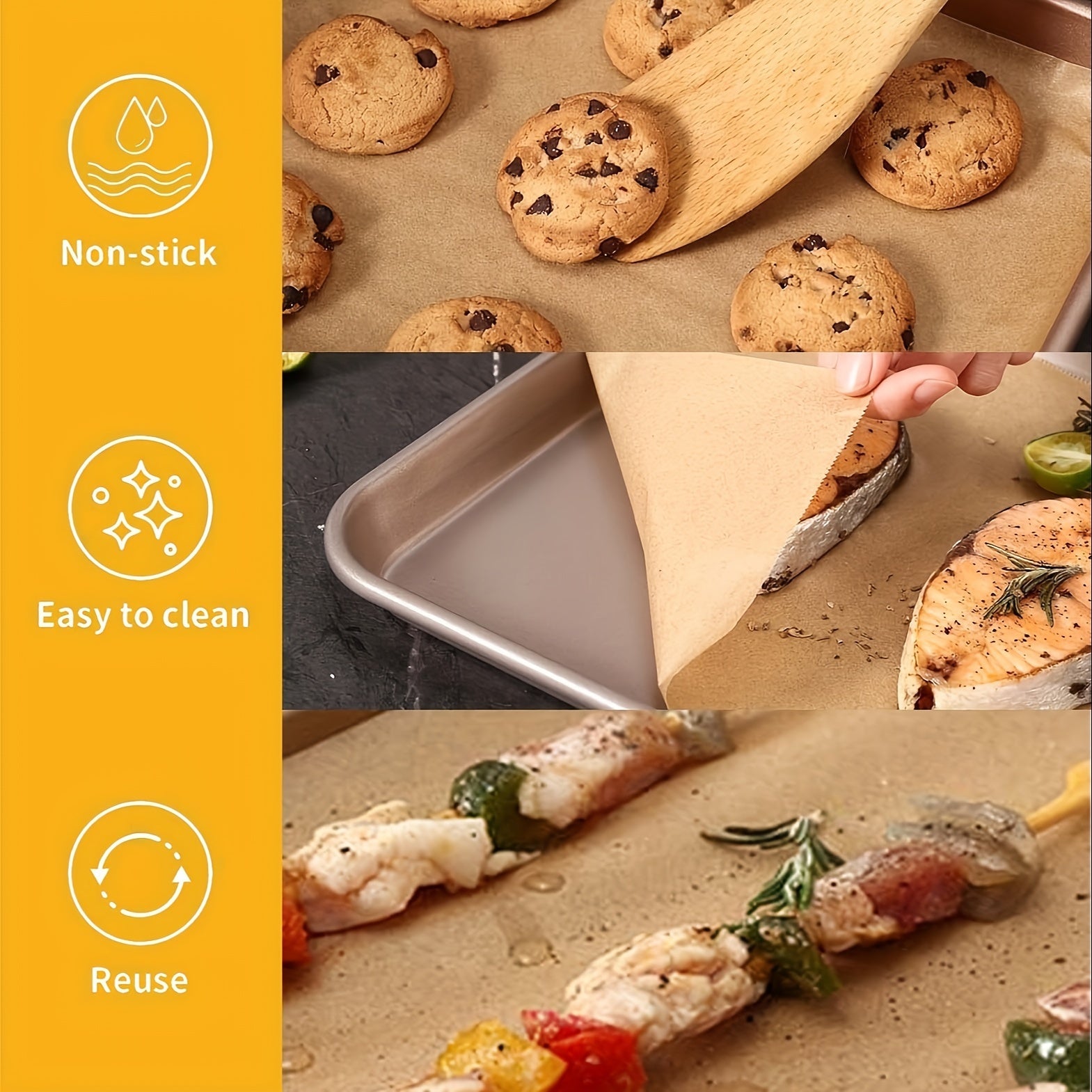 Non-Stick Parchment Paper Roll for Baking Cooking Grilling Air Frying