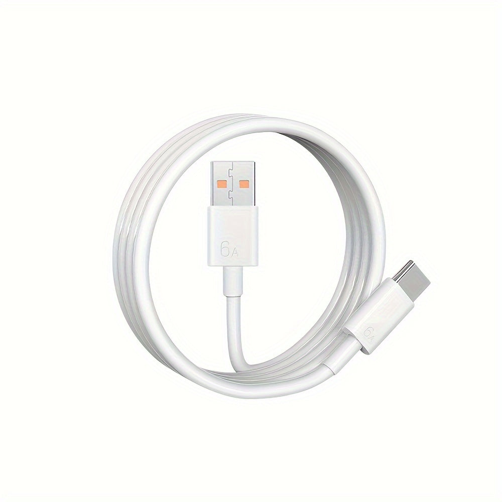 USB-C Charging Cable 6A 120W Fast Data Transfer PVC Matte Round
