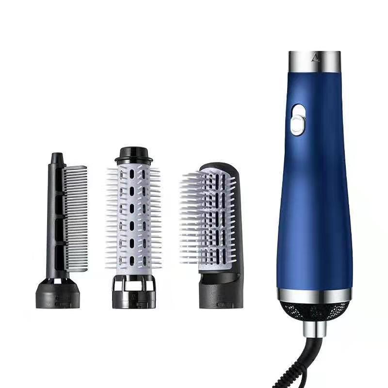 Multi-Function Electric Hair Dryer with Hot Air Comb Curling Rod and Straightening Comb