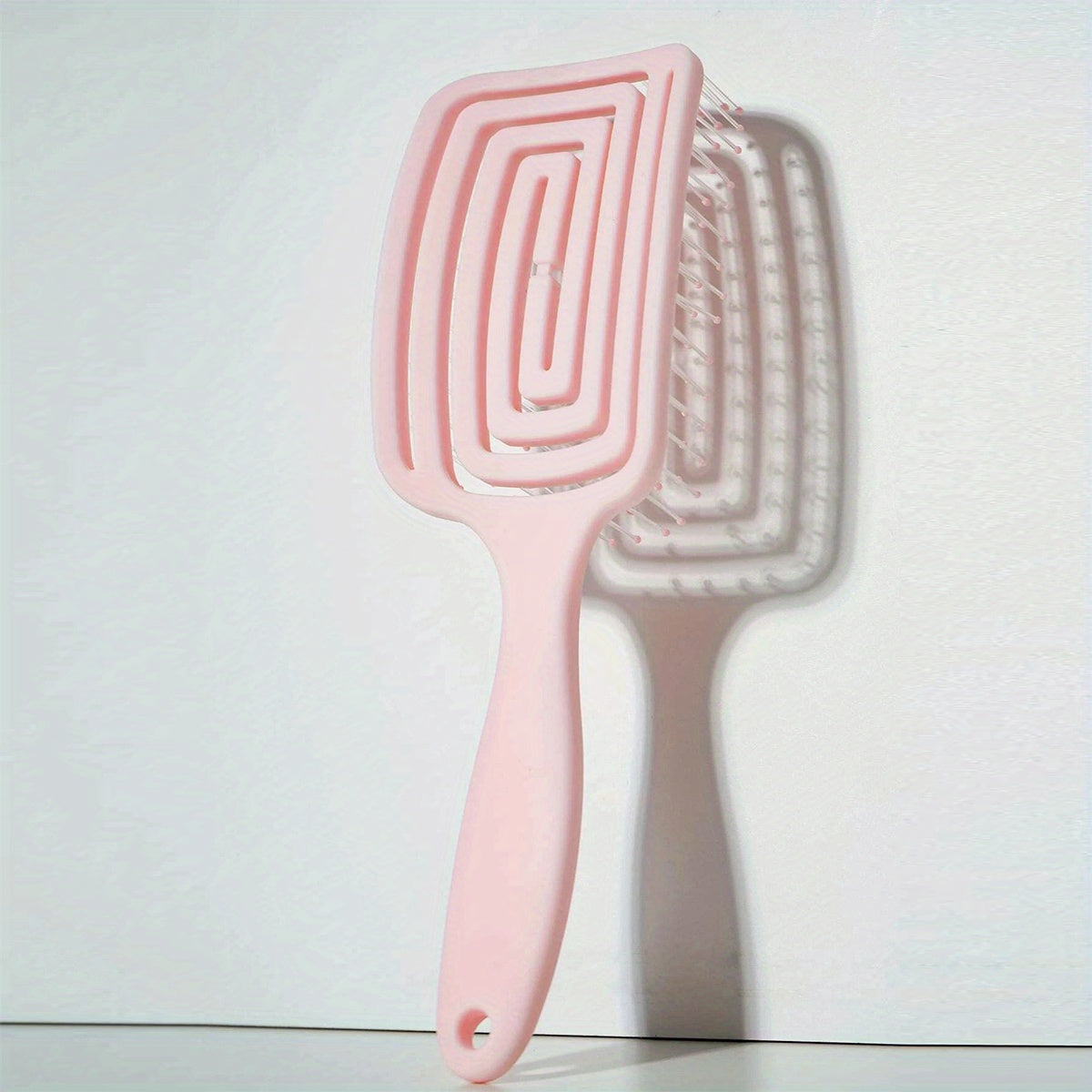 Cepillo desenredador de cabello húmedo y seco de ventilación ancha con cerdas flexibles y masajeador del cuero cabelludo