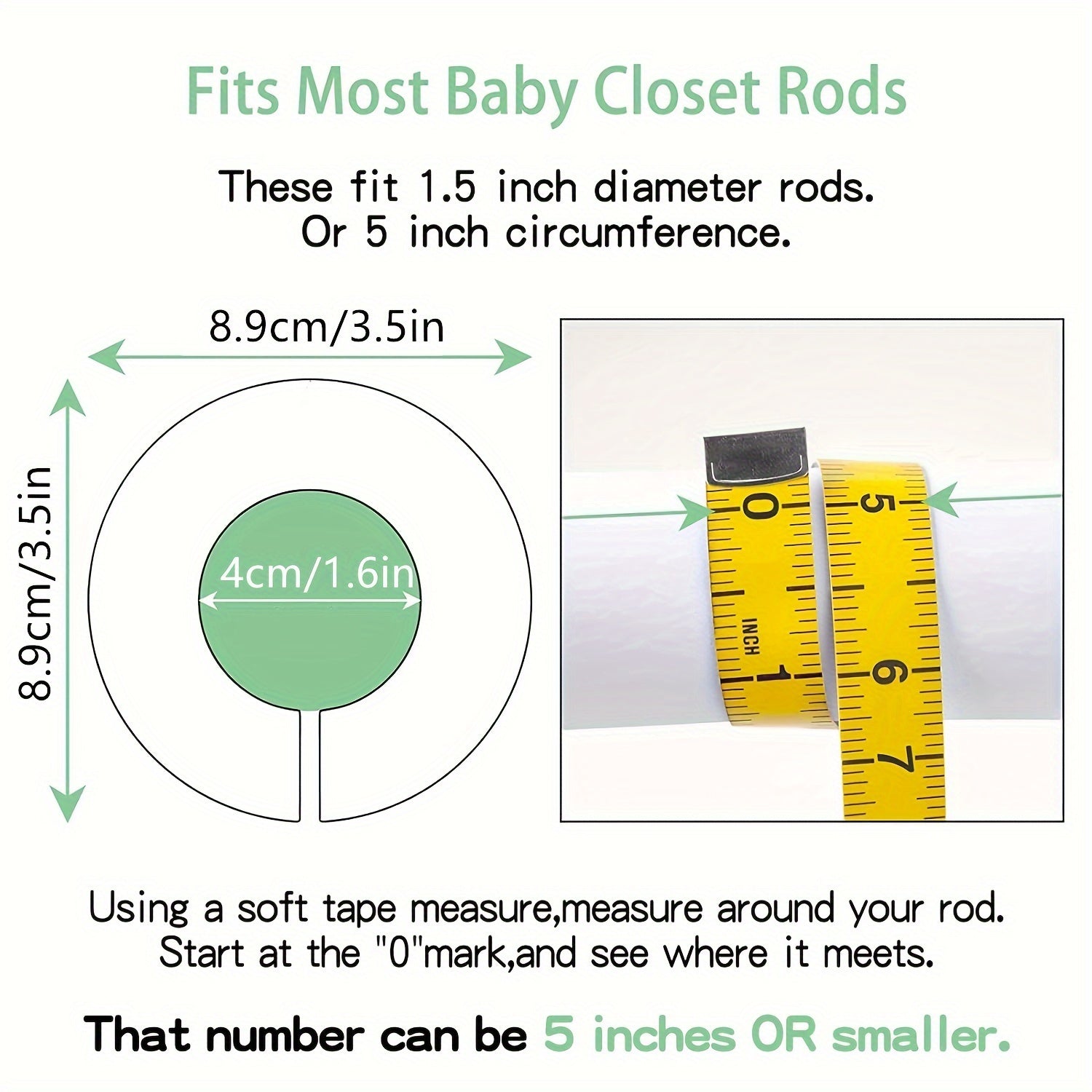 Набор из 6 разделителей для детских шкафов на размеры 0-24 месяца, двусторонние, прозрачные ярлыки