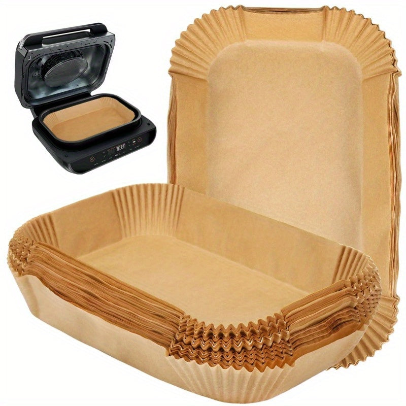 Rectangular Non-Stick Air Fryer Liner Baking Paper Oil Water Resistant Kitchen Accessory