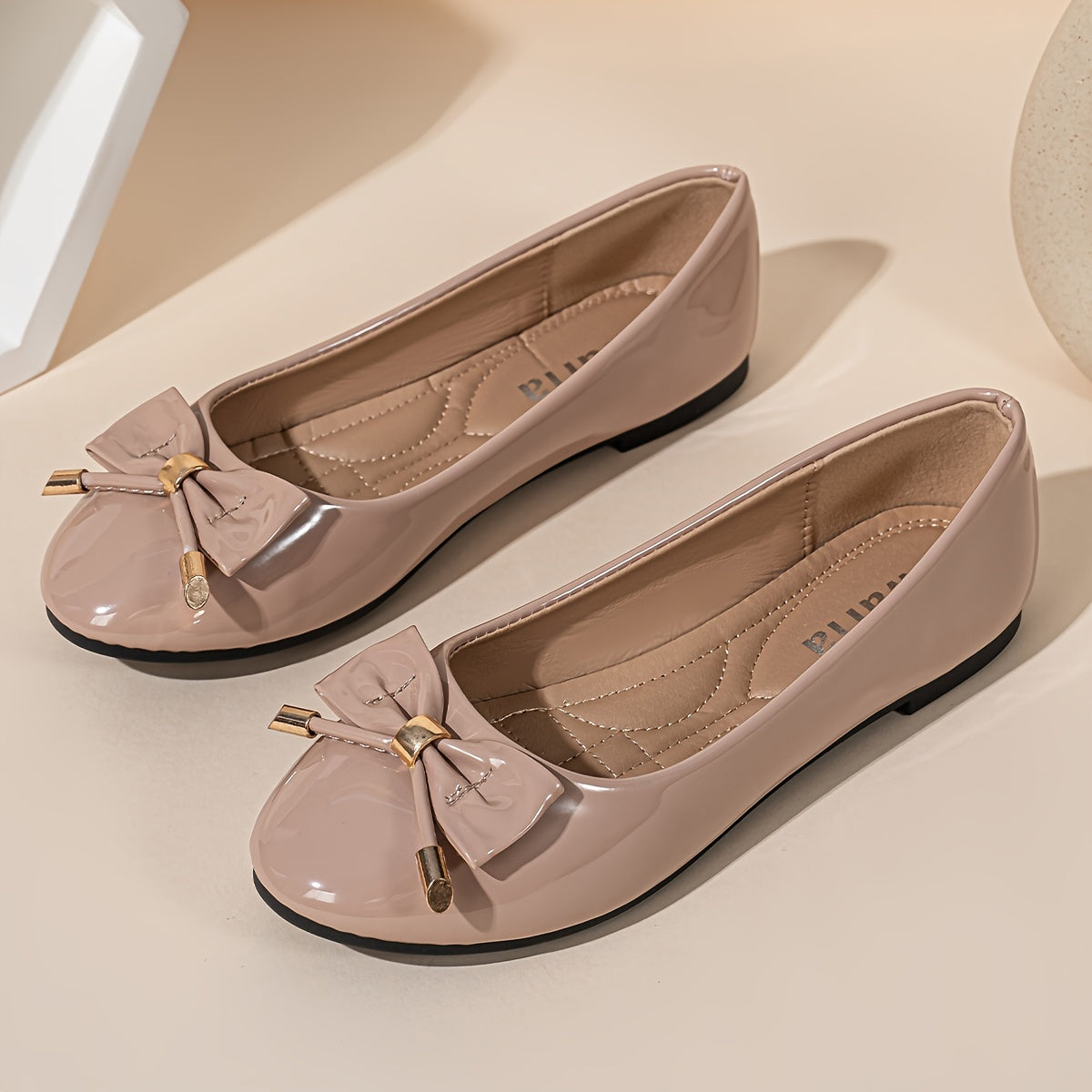 Women Flat Mary Jane Shoes With Bowknot Decoration Soft Sole Comfortable