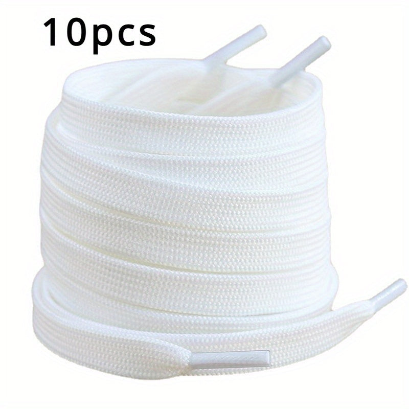 10 Pcs Polyester Shoelaces 119.89 Cm Double Layer Durable Sports Shoes Accessories