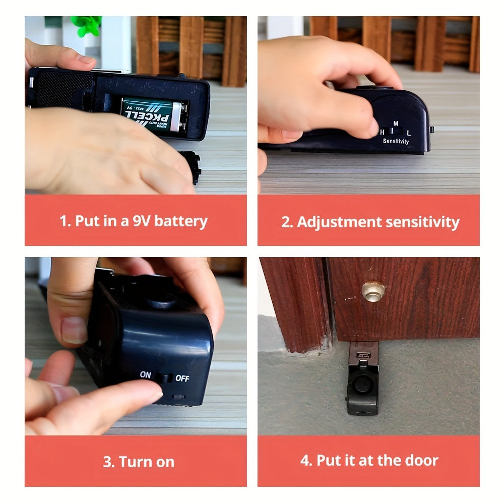 Anti-Theft Door Alarm for Travel and Home Security, Easy Install