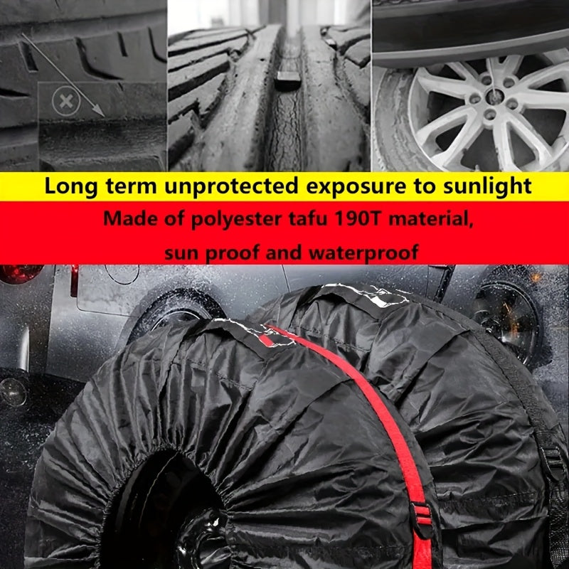 Cubierta de neumático de poliéster premium a prueba de polvo y nieve para almacenamiento de neumático de repuesto