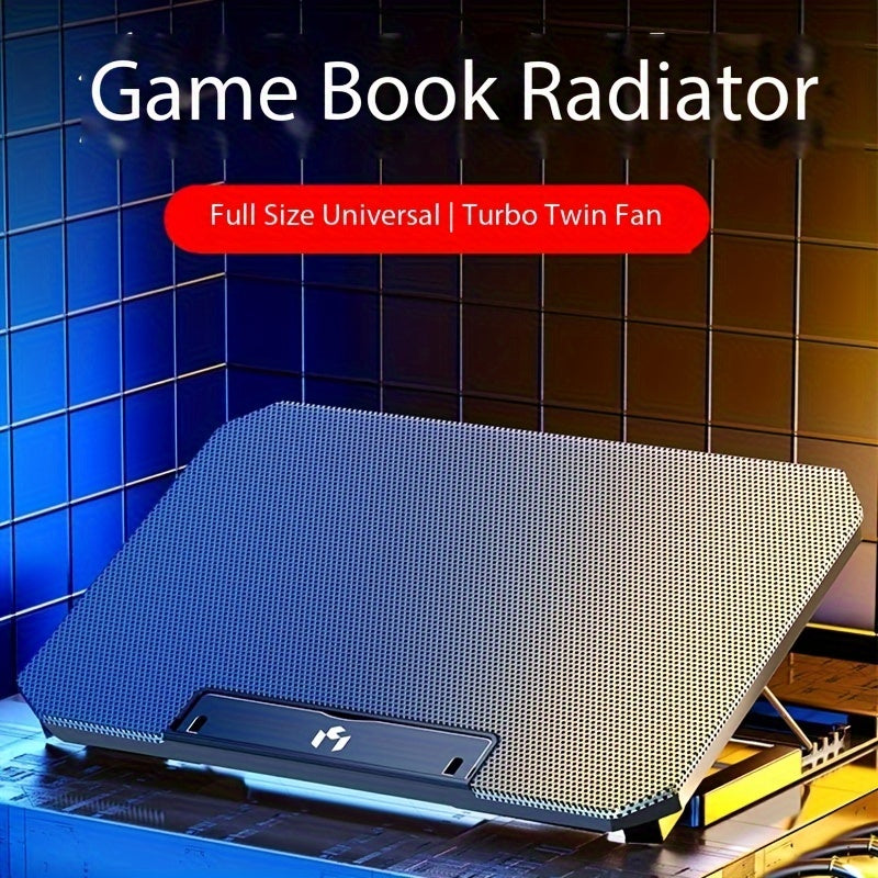 Охлаждающая подставка для ноутбука с двумя вентиляторами, питающаяся через USB, тихий игровой кулер, универсальная подставка для ноутбука
