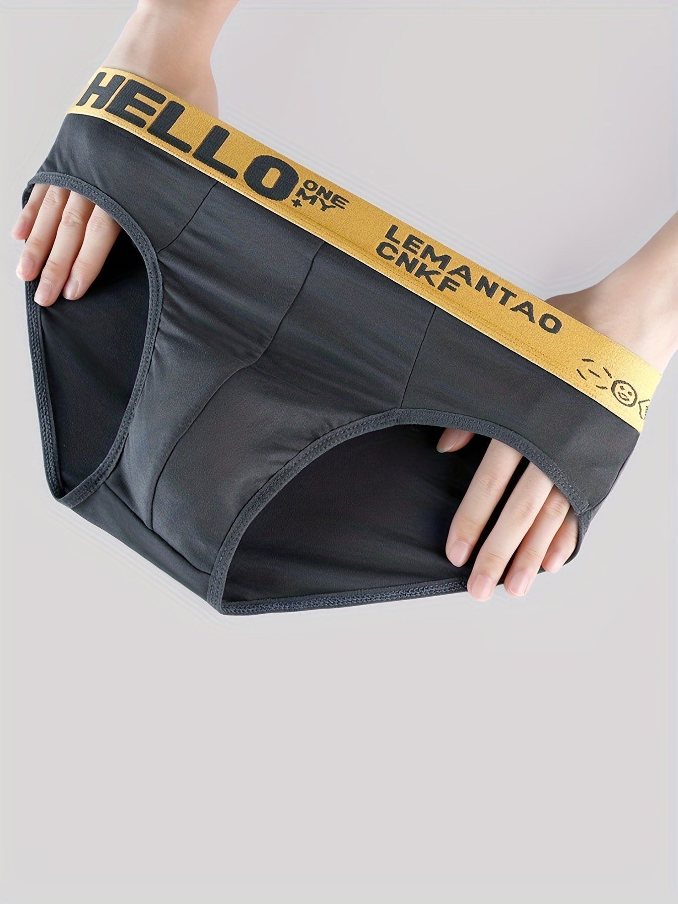 Men's Briefs 10 Pack Summer Polyester Spandex Solid Color Knit Comfortable Underwear