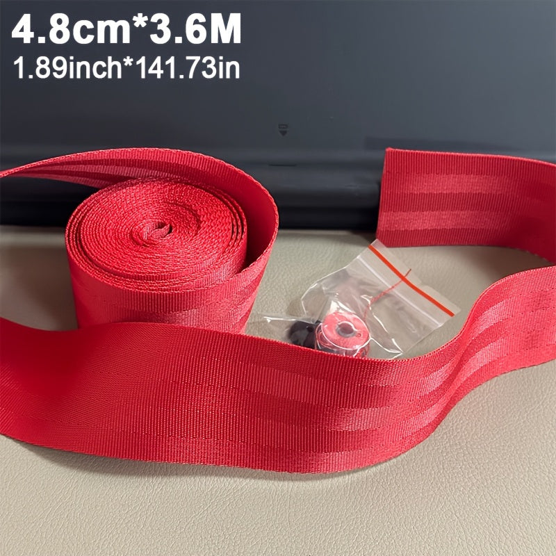 Avtomobil ichki qismi uchun qoplama lenta Qizil naylon bezak lentasi 4.8cm x 3.6m