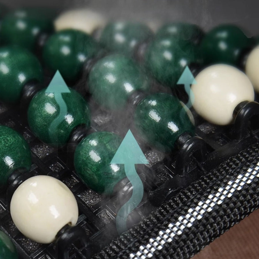 Car Seat Cooling Pad Summer Breathable Wooden Bead Single Seat Cushion