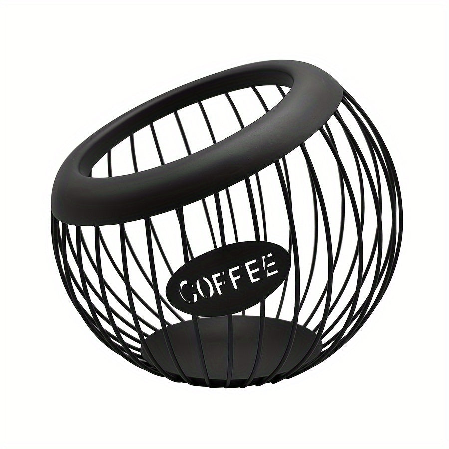 Slanted Iron Coffee Capsule Basket for Organizing and Decor in Living Room