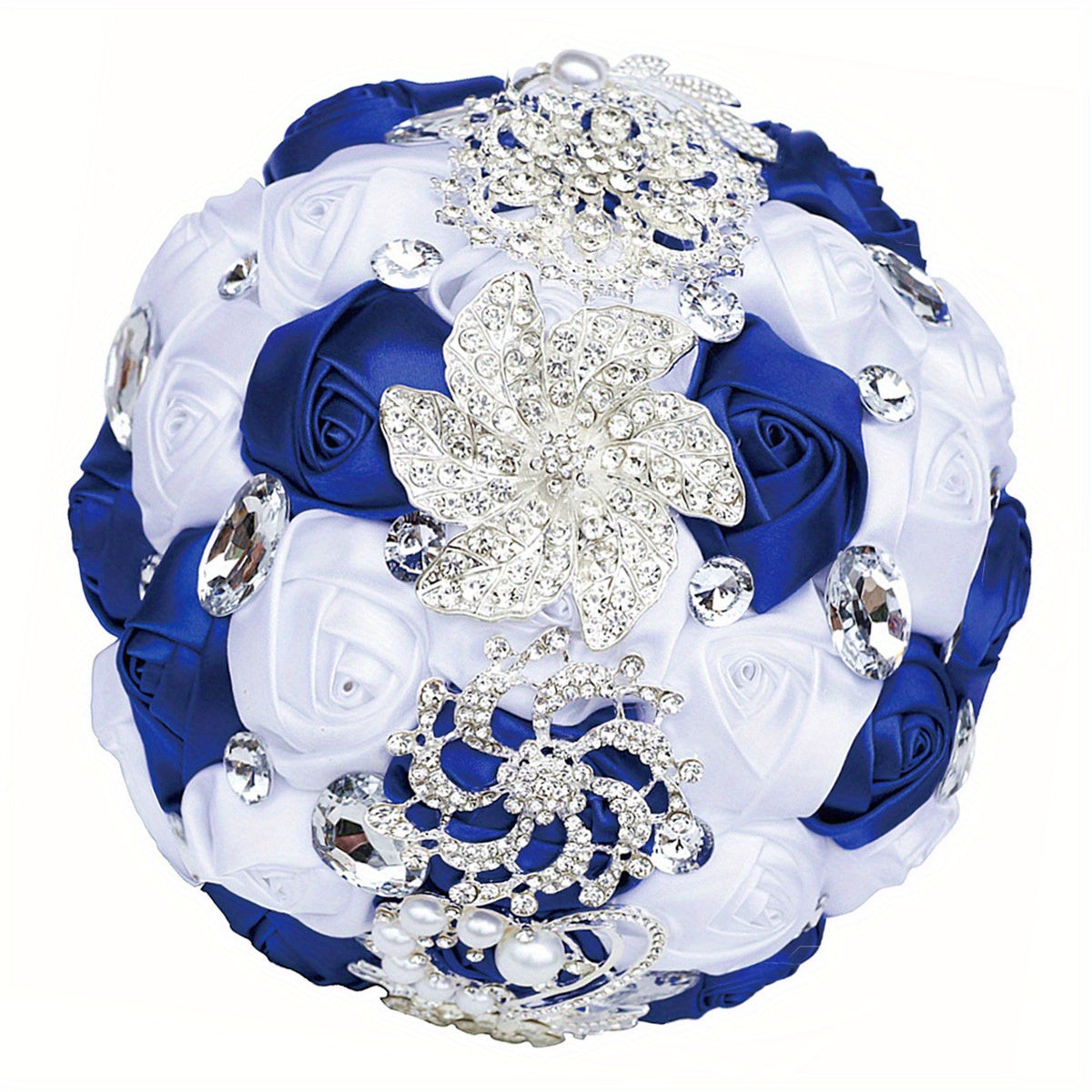 Satin Wedding Bouquet for European and American Brides with Ribbon Finish