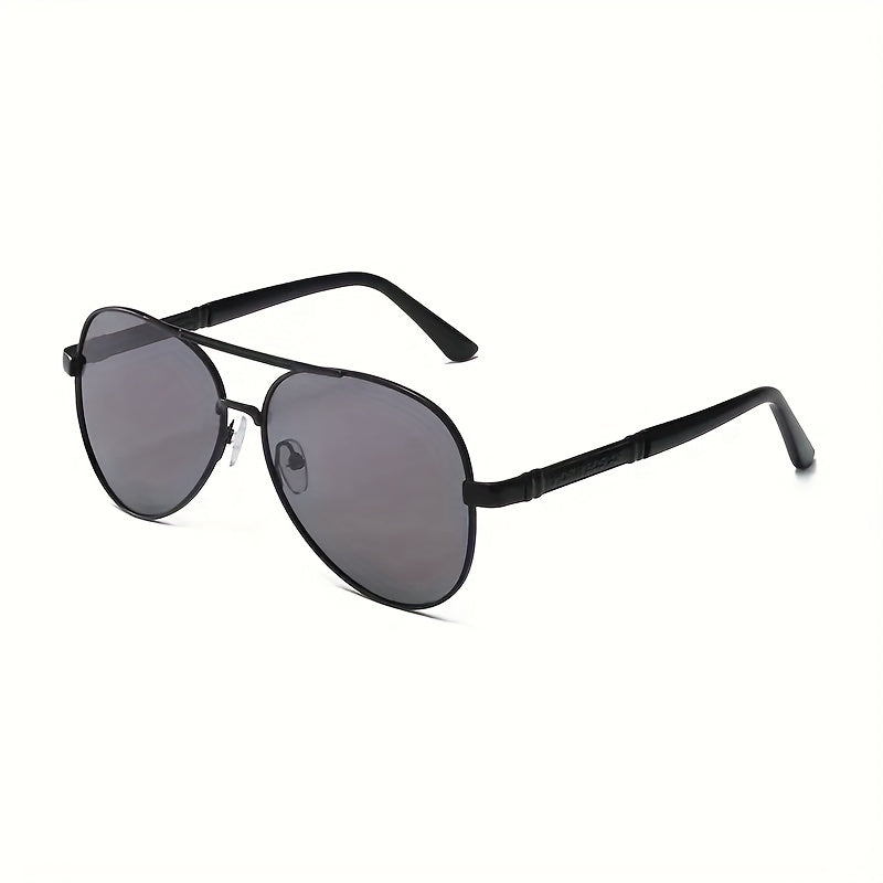 Men's Polarized Retro Metal Frame Sunglasses for Driving Camping Fishing Travel