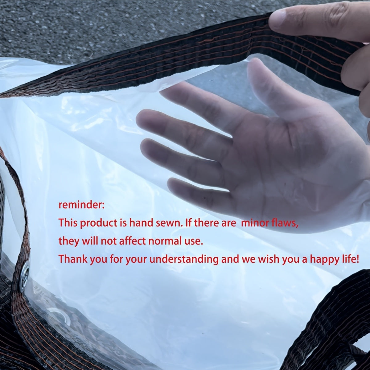 Heavy-Duty Clear Plastic Tarpaulin Waterproof Dustproof Windproof Snowproof for Outdoor Patio Greenhouse Garden