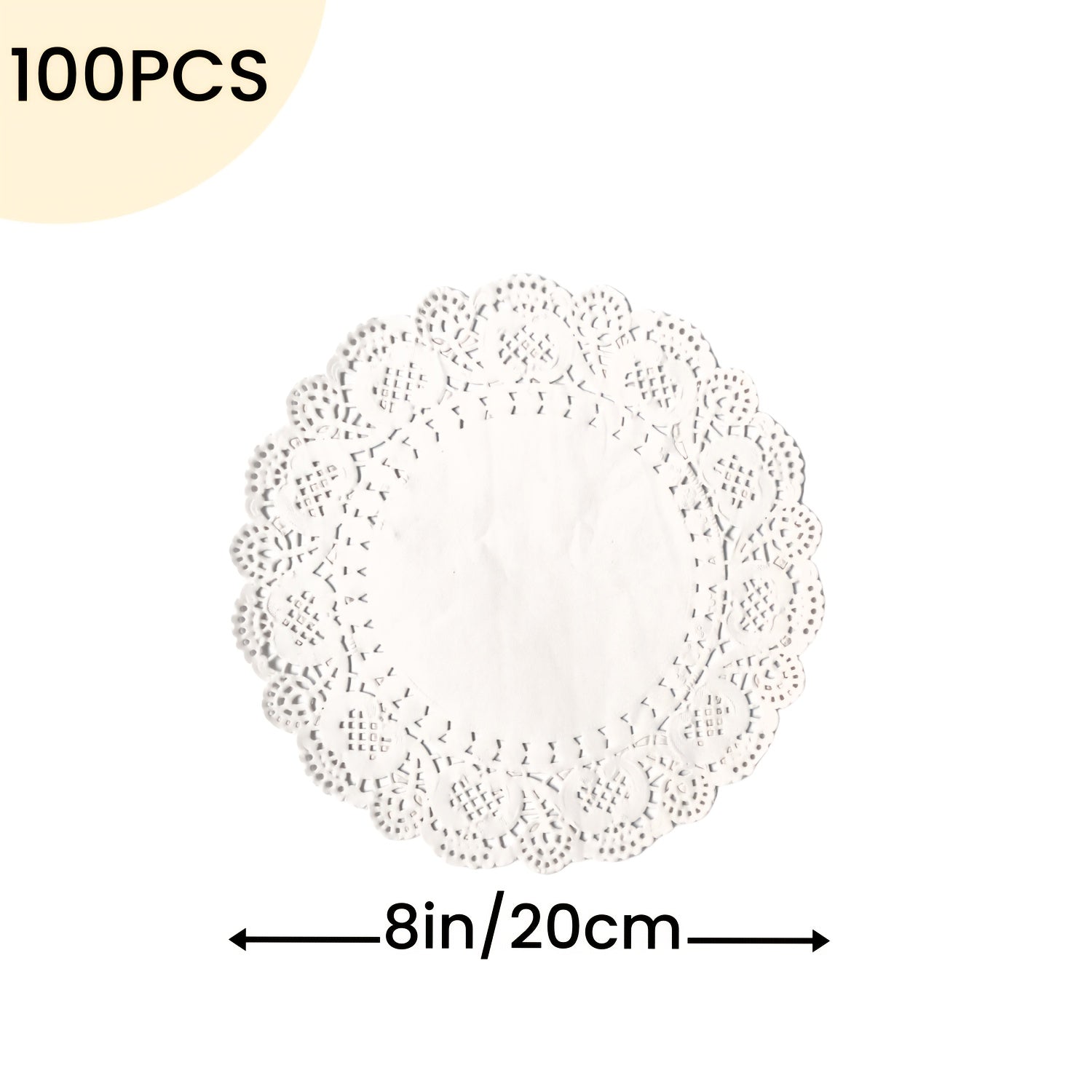 White Lace Paper Doilies Assorted Sizes for Desserts and Special Occasions