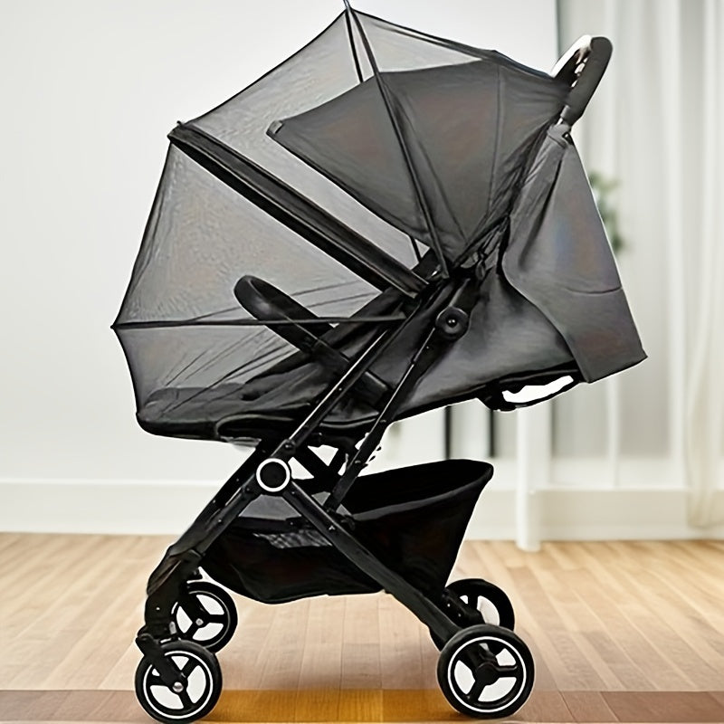 Bolalar aravachasi uchun chivinlar tarmog'i, qopqoq aksessuarlari, qora polyester, 3 yoshdan oshganlar uchun