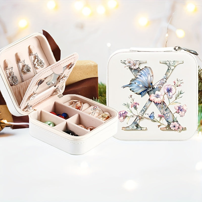 Yolgʻon charm bilan shaxsiylashtirilgan alfavitli flip-top bilan qoplangan, soʻzma-soʻz qoplangan va taqinchoqlarni saqlash uchun quti