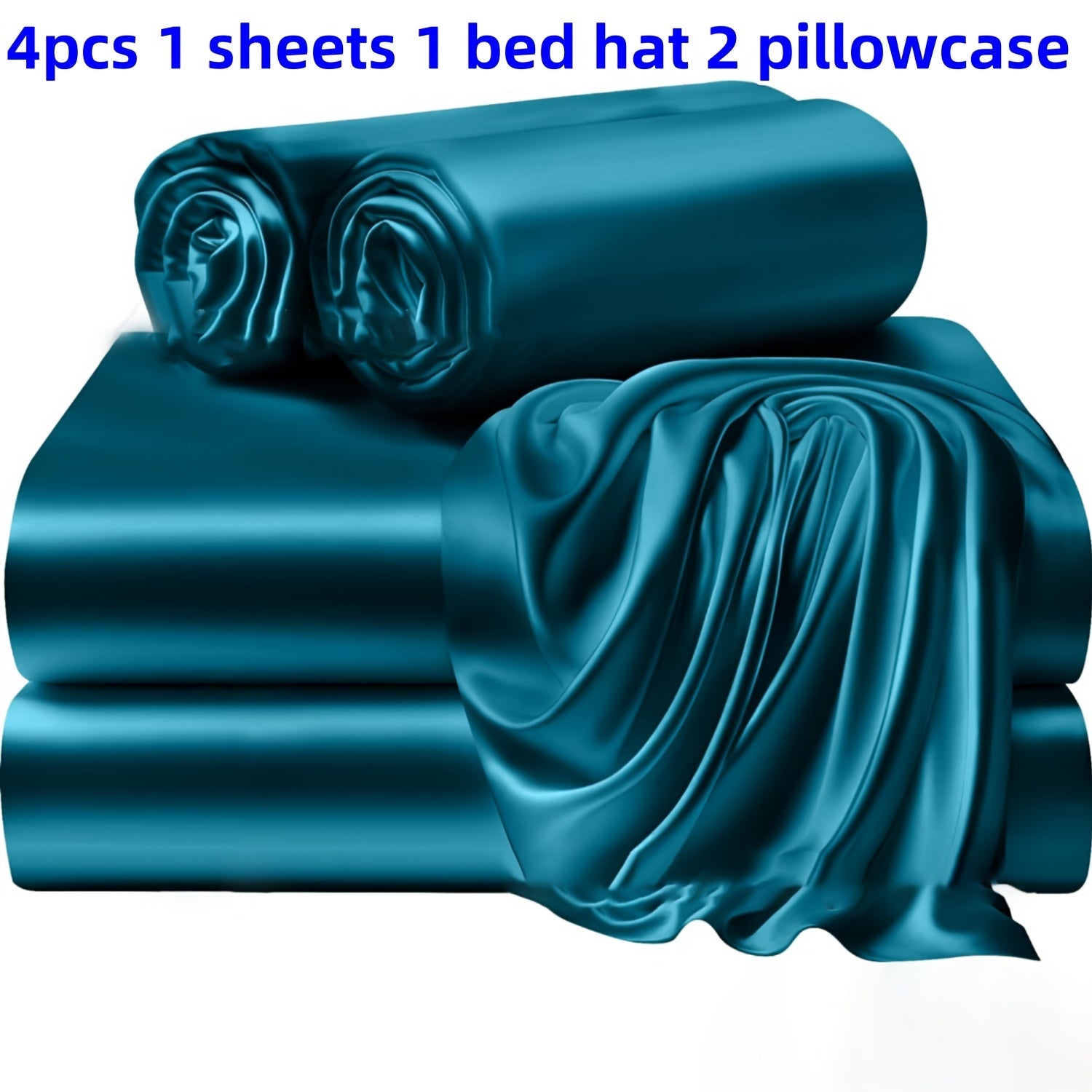 Solid Color Bed Sheets and Bed Skirts Set with Pillowcases - Soft and Silky Bedding