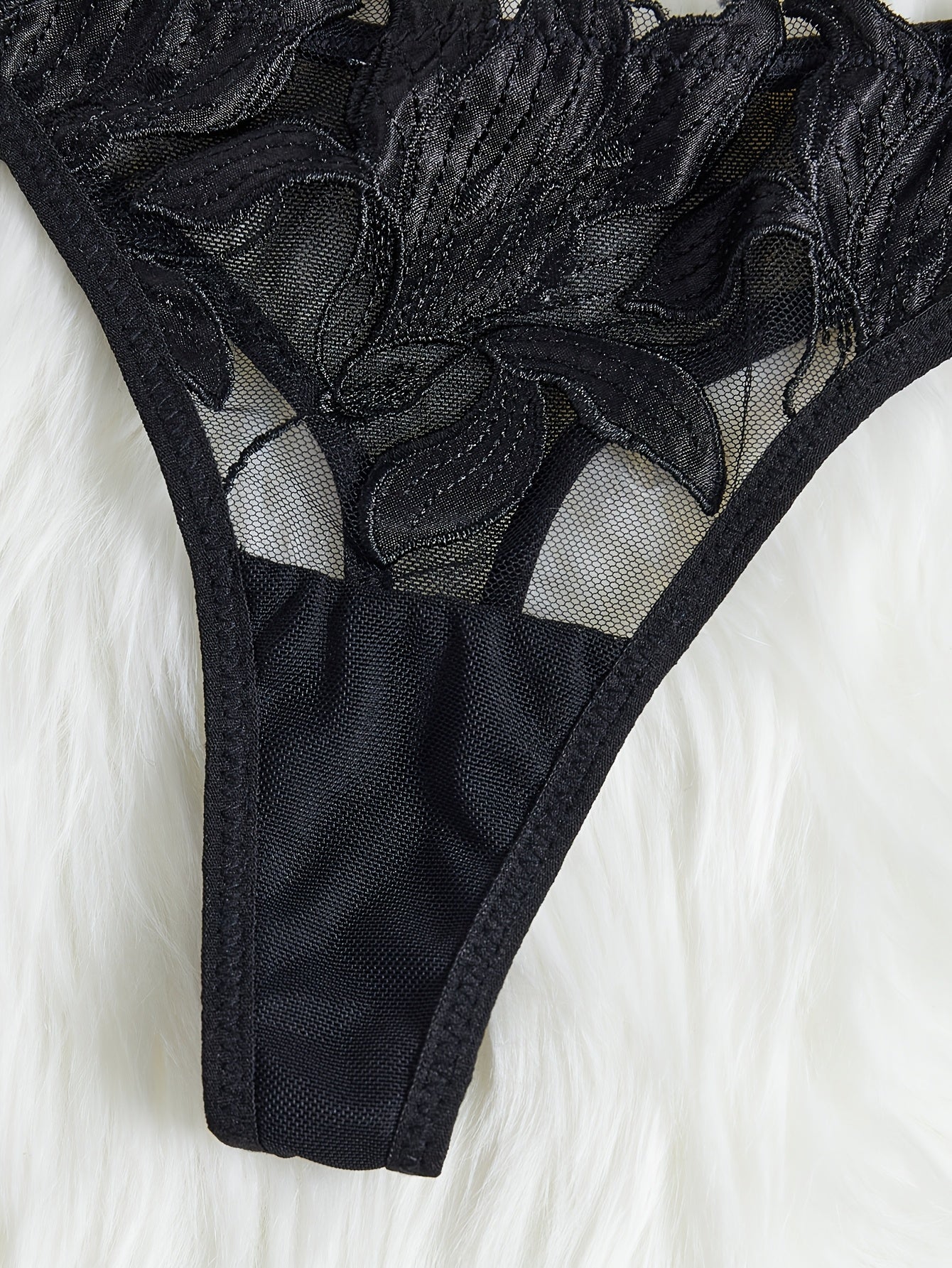 Black Rose Lingerie for Women Valentine's Day Sexy Nightwear
