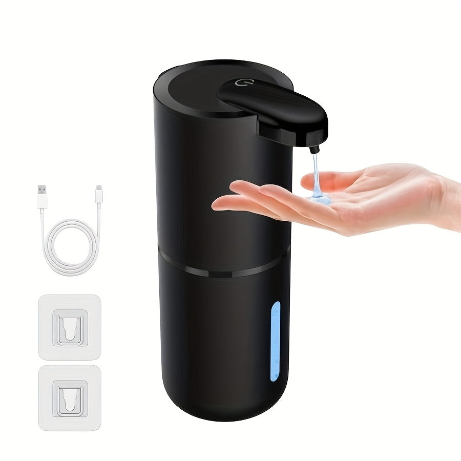 Wall-Mounted 380ml Touchless Soap Dispenser with USB Rechargeable Battery and Multi-Level Foaming