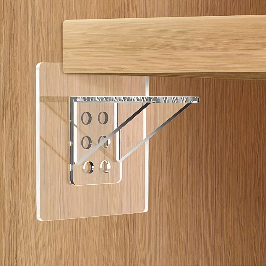 8 Adhesive Shelf Brackets for Kitchen Cabinets Storage No Drilling Strong Hold