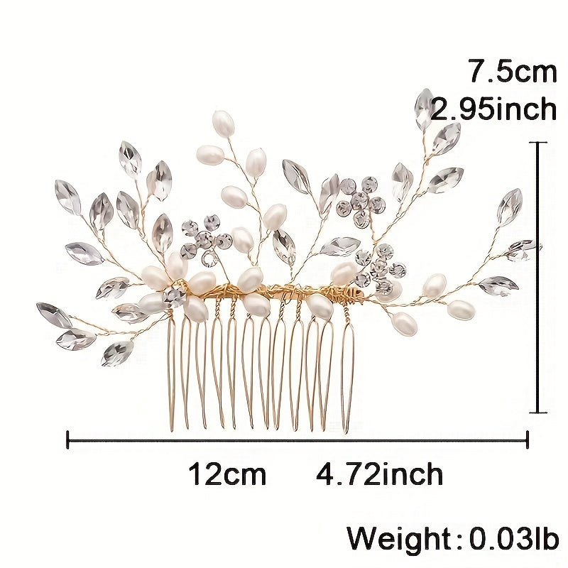 Elegant Crystal Hair Combs with Pearls for Weddings and Parties Stylish Bridal Hair Accessories